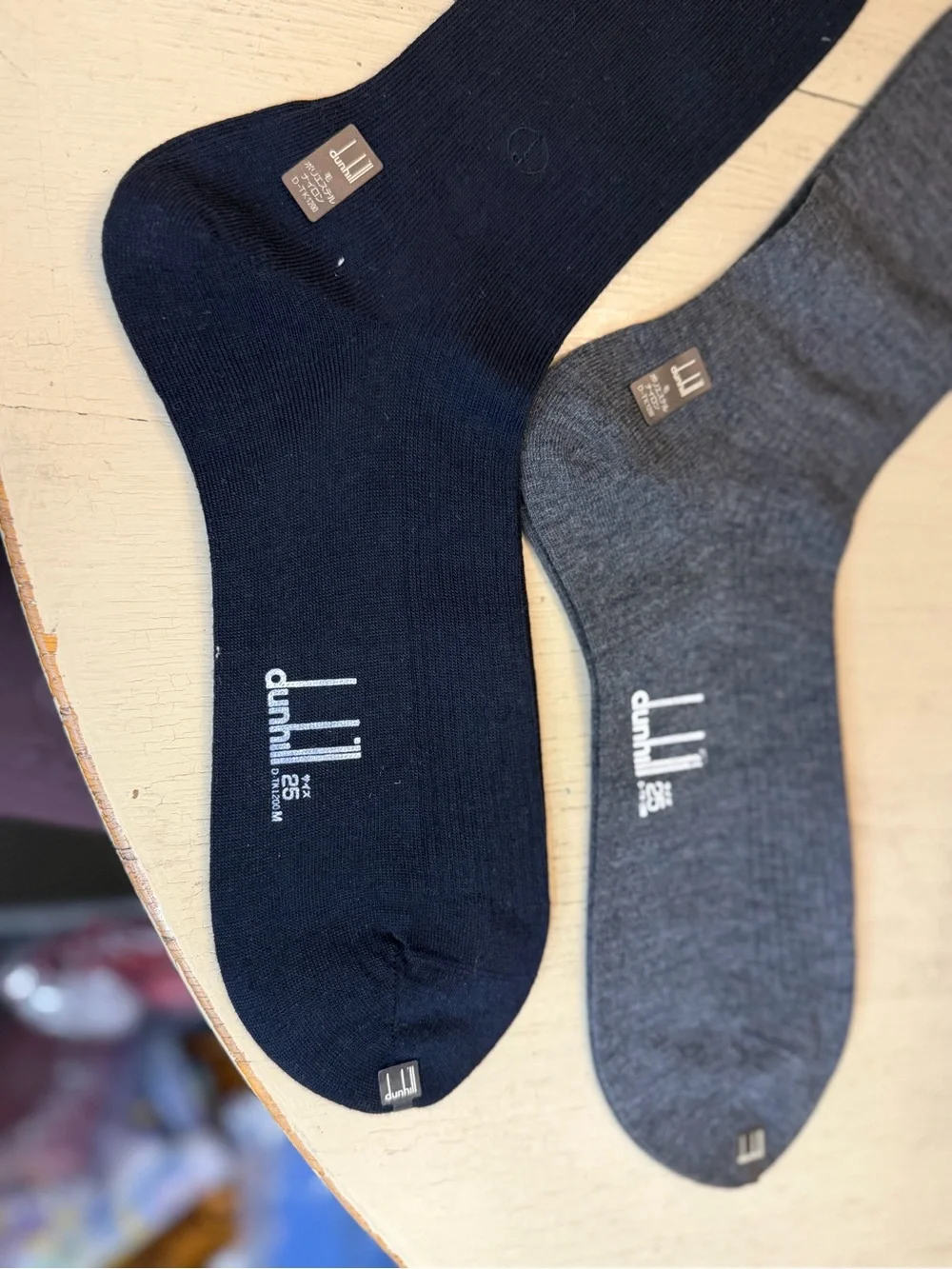 Your choice!! NWOT Dunhill Men's Dress Crew Socks in Gray or Navy